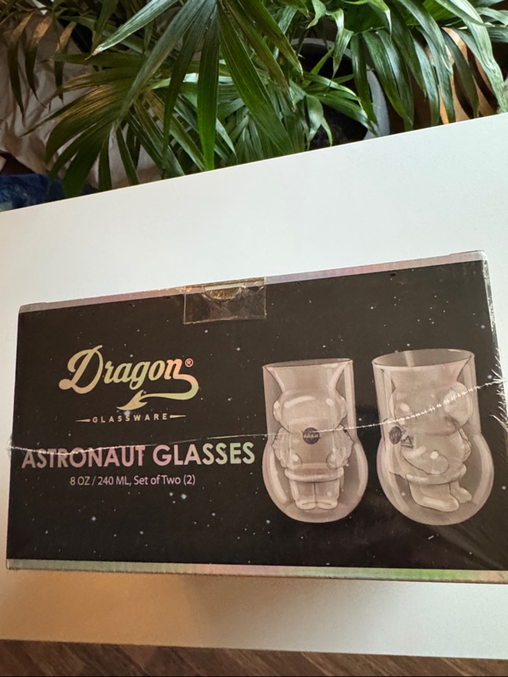 NEW Astronaut Glasses Set - Clear (Set of 2) 8 oz/240 ml